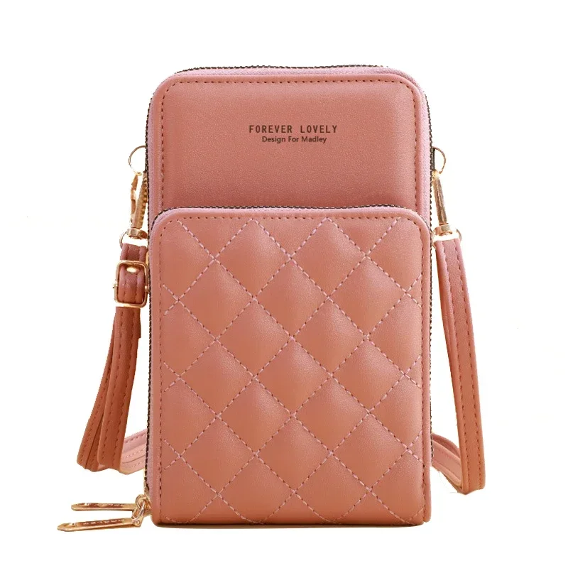 الماس شعرية الهاتف محفظة حقائب للنساء حقيبة يد جلدية ناعمة المرأة حقيبة محفظة سعة كبيرة حقيبة كتف الإناث Crossbody #2