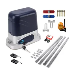 Heavy Duty Sliding Automatic Gate Operator Kit - Driveway Security Gate Opener Hardware Kit with Magnet Limiter 4M Steel Racks