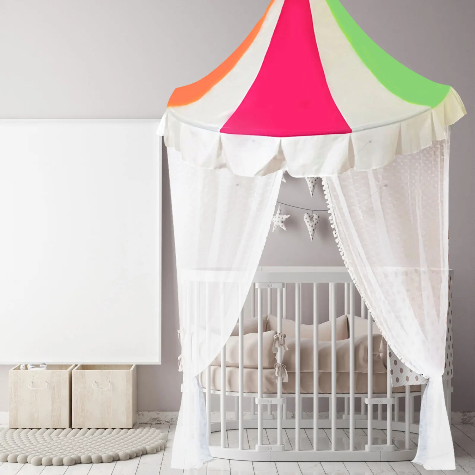 

Bed Tent Half-Round Dome Net Canopy Indoor Curtain Toddler Reading Corner Polyester (Polyester) Girl for
