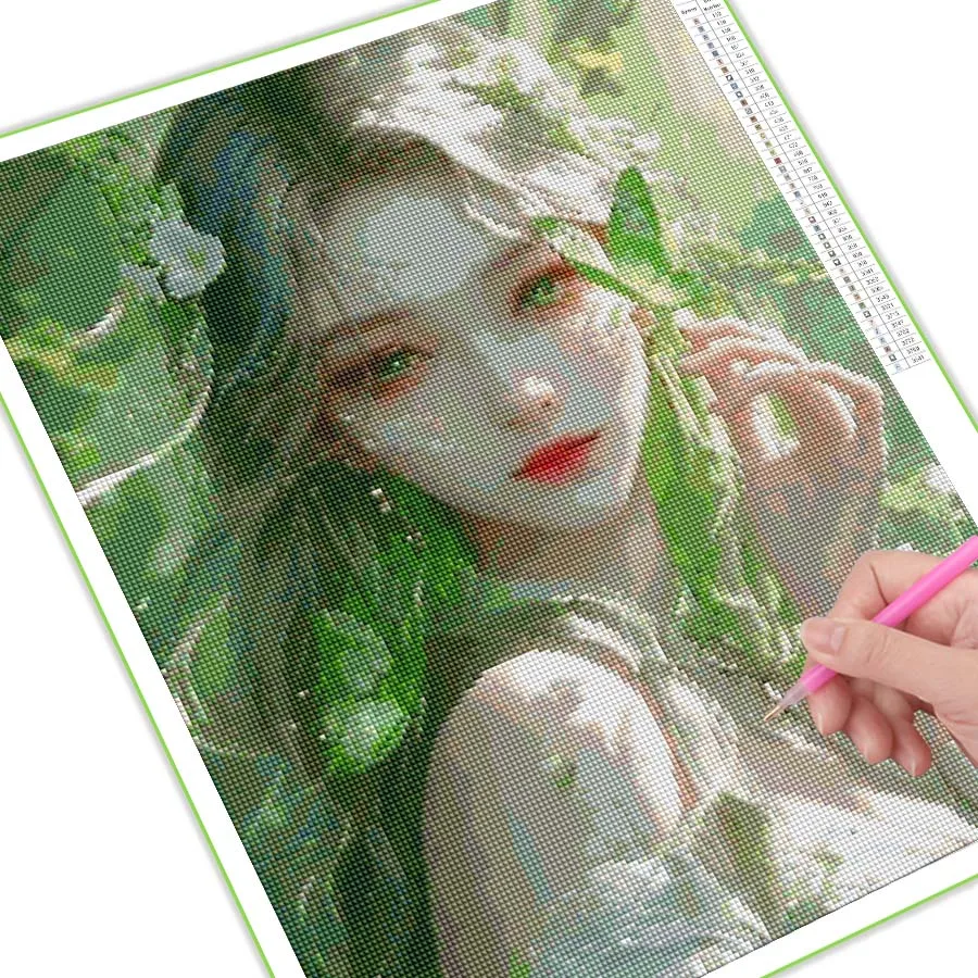 Diy Full Mosaic Art Cartoon Elf Girl Diamond Painting New Collection 2024 Flower Fairy Butterfly Rhinestone Embroidery Picture