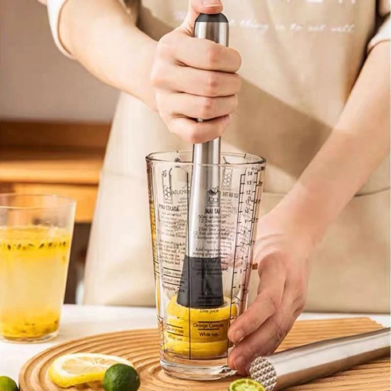 Z. Stainless Steel Ice Cocktail Crushed Cocktail Popsicle Mash Juice Stick Ice Hammer Bar Tool Lemon Hammer Press