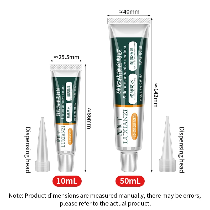 LUXIANZI Safty Silicone Sealant Glue For Glass Metal Plastic Ceramics Universal Repair Tool Waterproof Food Grade Glue Adhesive