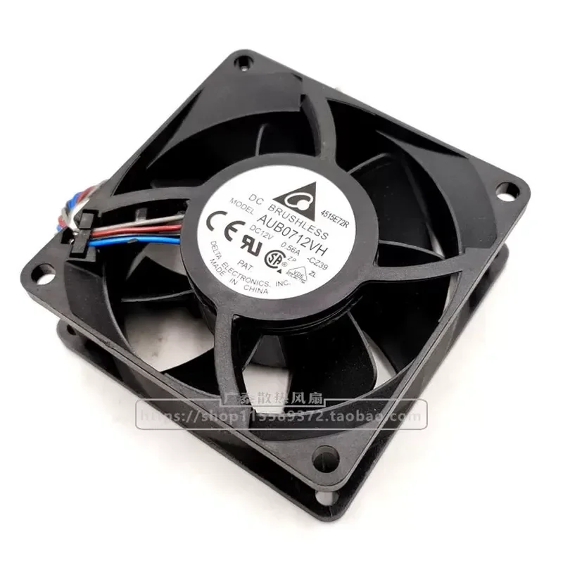 DELTA AUB0712VH 12V 0.56A 7CM 7025 4-Wire PWM Temperature Control Cooling Fan for Computer Server Power Supply