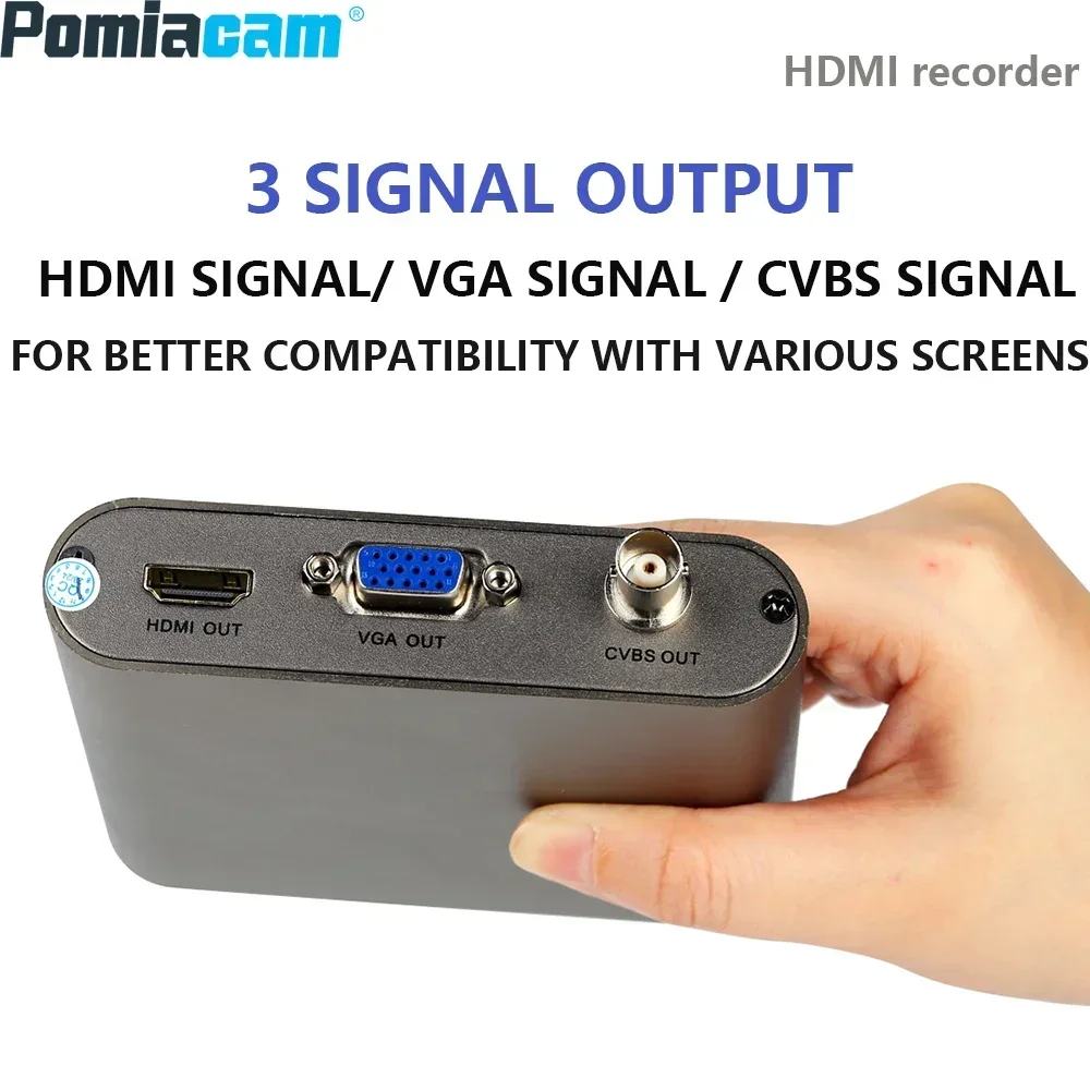 HDMI DVR Recorder HD 1080P Support HDMI/VGA/CVBS Video Output for HDMI Video Recording Recorder Box