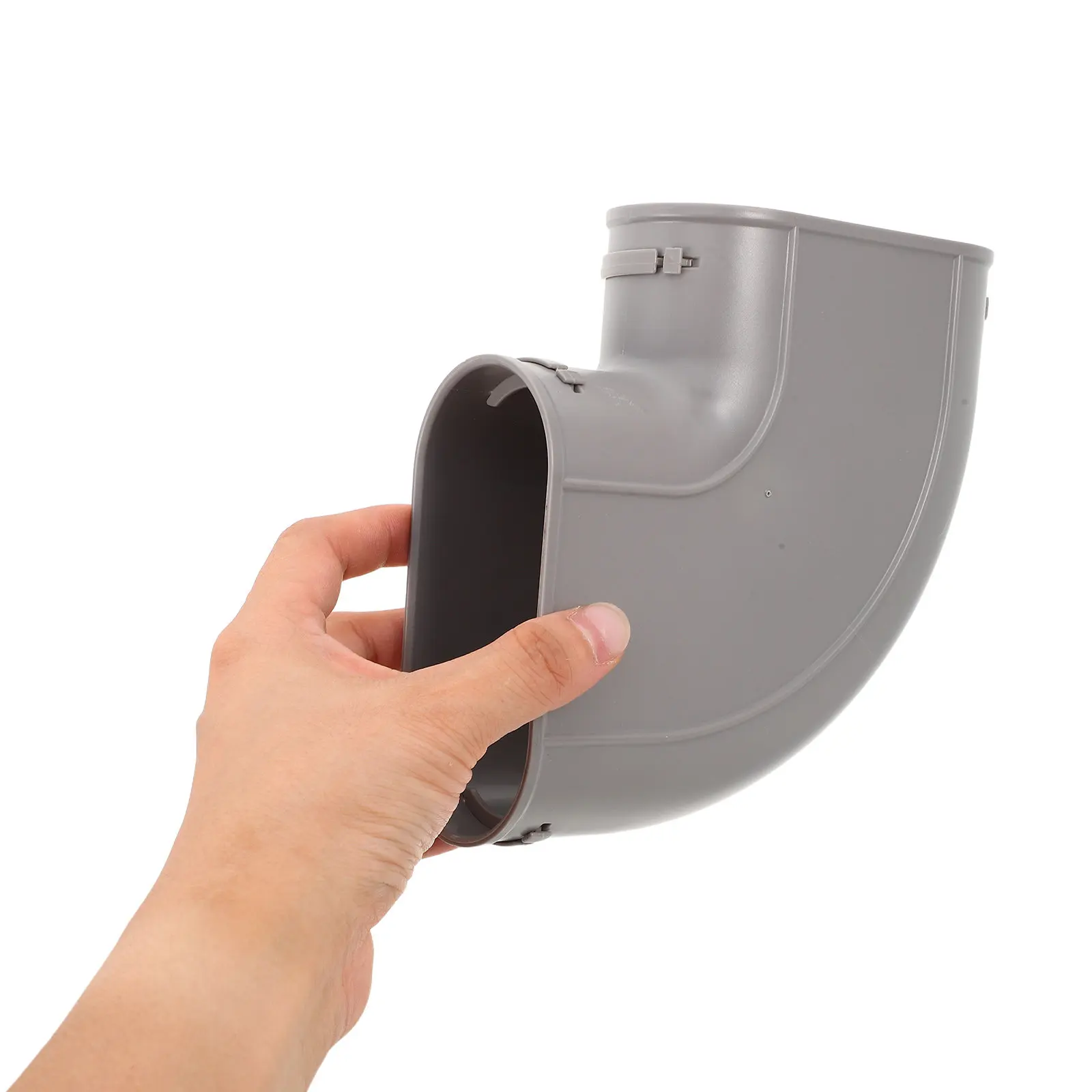 Pe Flat Oval Duct Elbow 90 Degree Horizontal Bend for Residential Hrv System Flat Duct Underfloor Ventilation Pipe Fitting