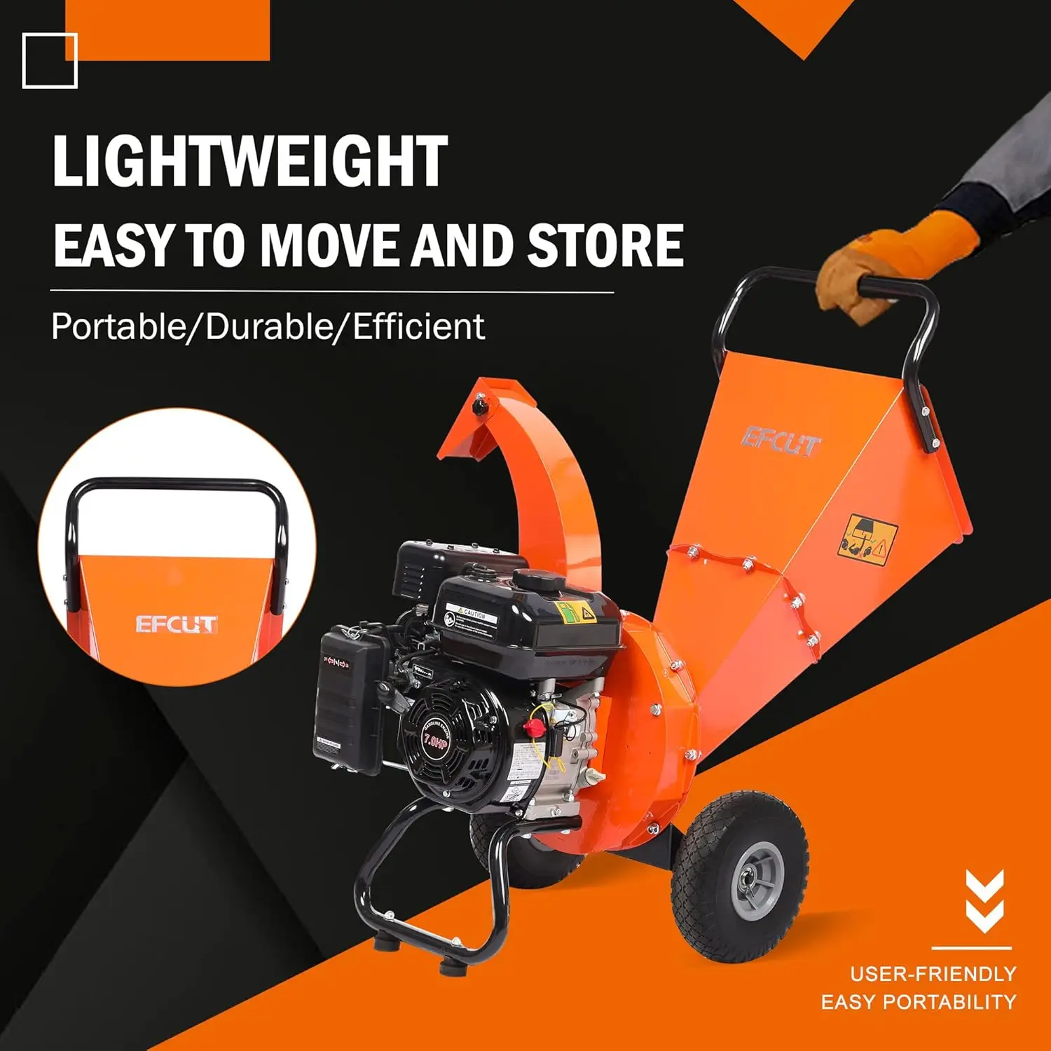2025-C30 LITE آلة تقطيع الخشب Mulcher شديدة التحمل 7 HP 212cc تعمل بالغاز 3 بوصة كحد أقصى