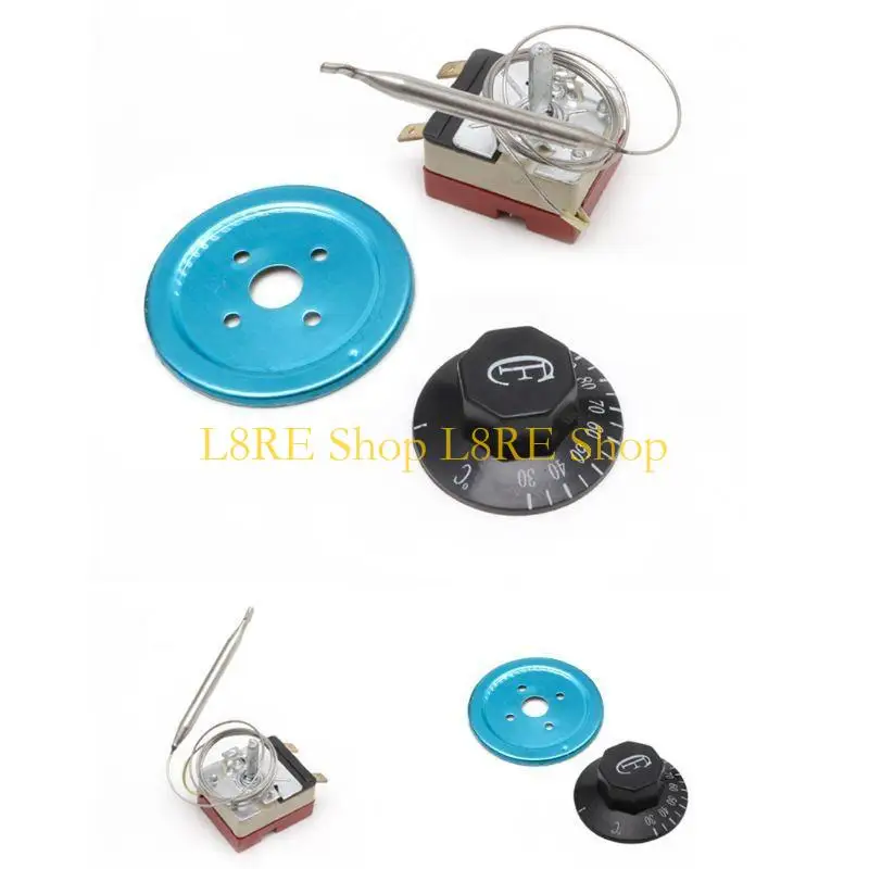 L8RE 250V 16A Controlador temperatura 30-110 Celsius Termostato perilla Capilar interruptor