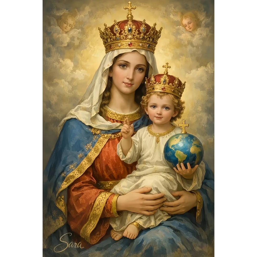 

500/1000/1200/2000PCS Puzzle The Virgin Mary Embraces Jesus Jigsaw Religious Home Decoration Ideal Christian Gift