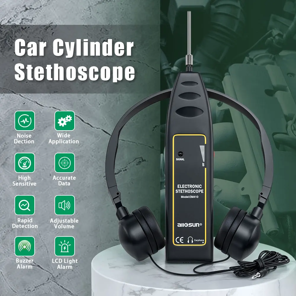 NEW Vdiagtool Car Cylinder Stethoscope Auto Diagnostic Tool Engine Analyzer Machine Noise Tester Detector Electronic Stethoscope view 2