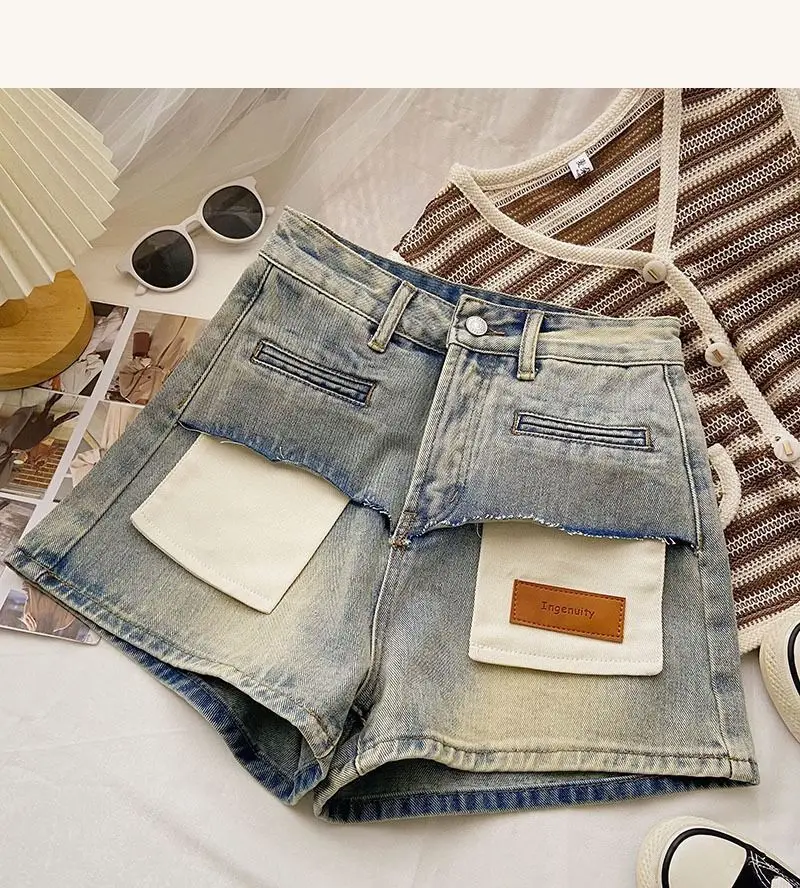 2023 Summer Design Denim Shorts Women's High Waist Fashion Shorts  short pants women  black shorts  jeans