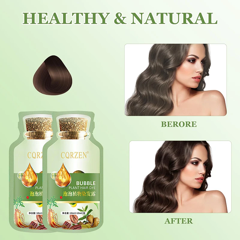 Natural Herbal Hair Dye Shampoo Changing Hair Color Without Stimulation Repair Off-White Fashion Hair Care Women Men