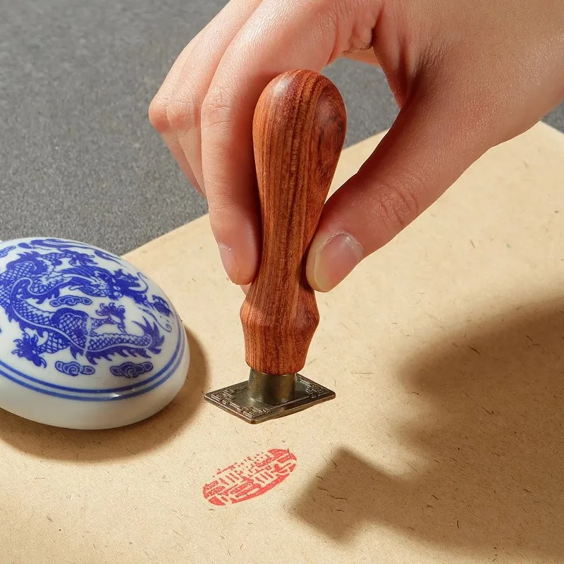 

20 in 1 Rosewood and Metal Seal Stamp Set for Chinese Calligraphy Painting, Personal Leisure Name Seal