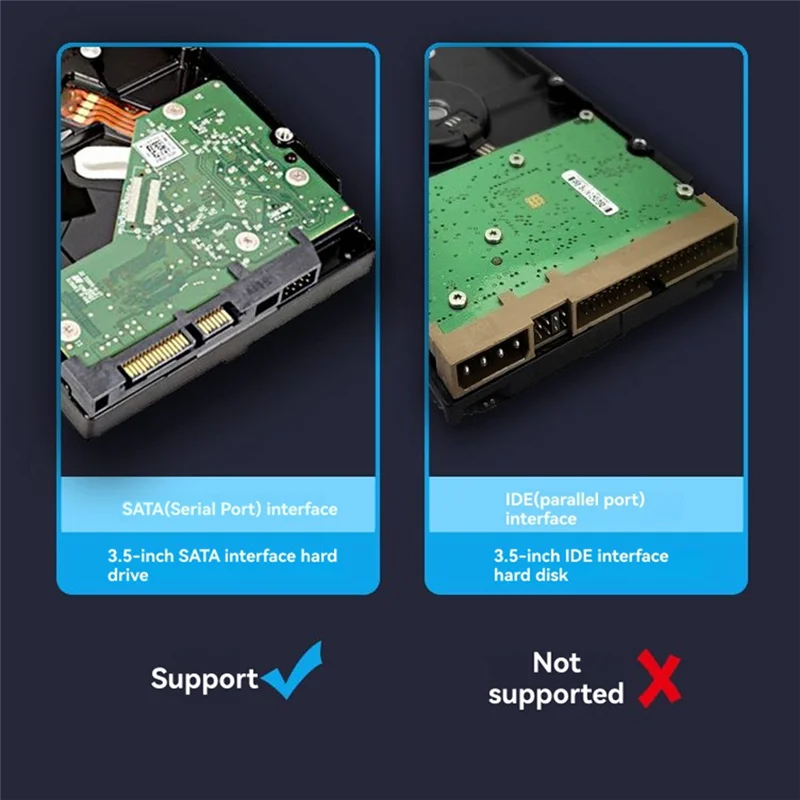 Gabinete HDD de 3,5 polegadas Gabinete HDD externo SATA de 3,5 polegadas para disco SSD de 2,5 "3,5" US PLUG-X64A