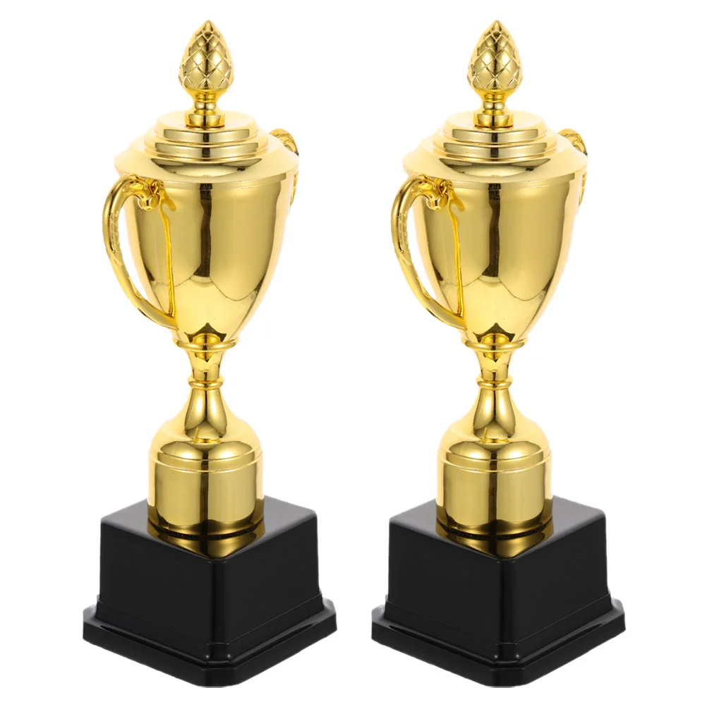 

2 Pcs Trophy Cup Bulk Celebration Competition Decorate Prop Plastic Student Award Child Party Winner for Students