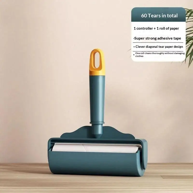 Sticky Lint Roller Brush Tearable Paper Extra Sticky Pet Hair Lint Remover for Clothes Bed Couch Office Daily Cleaning Use