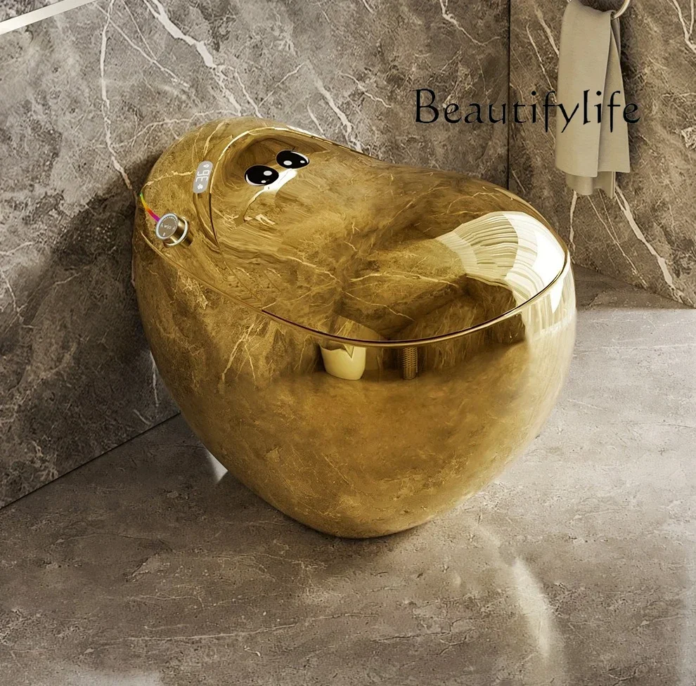 F Personalized Design Golden Smart Toilet Household Electric Toilet With Water Tank No Water Pressure Limit