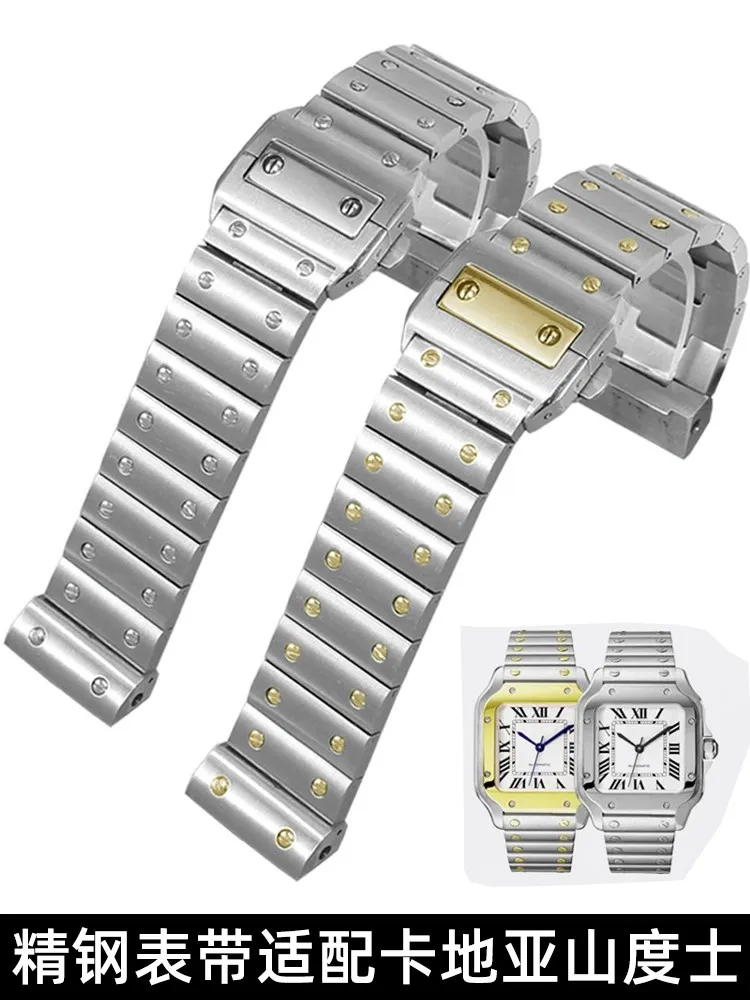 

Подходит для часов Cartier серии Sandus WSSA0009 WSSA0013 из нержавеющей стали со стальным ремешком 21 мм.