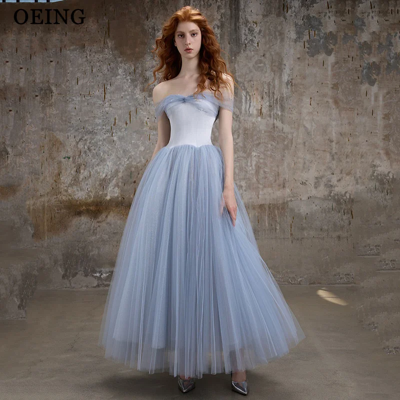 

OEING Fairy A-Line Prom Dress Princess Off Shoulder Draped 2026 Sweetheart Corset Evening Dresses Midi Party Dress Customized