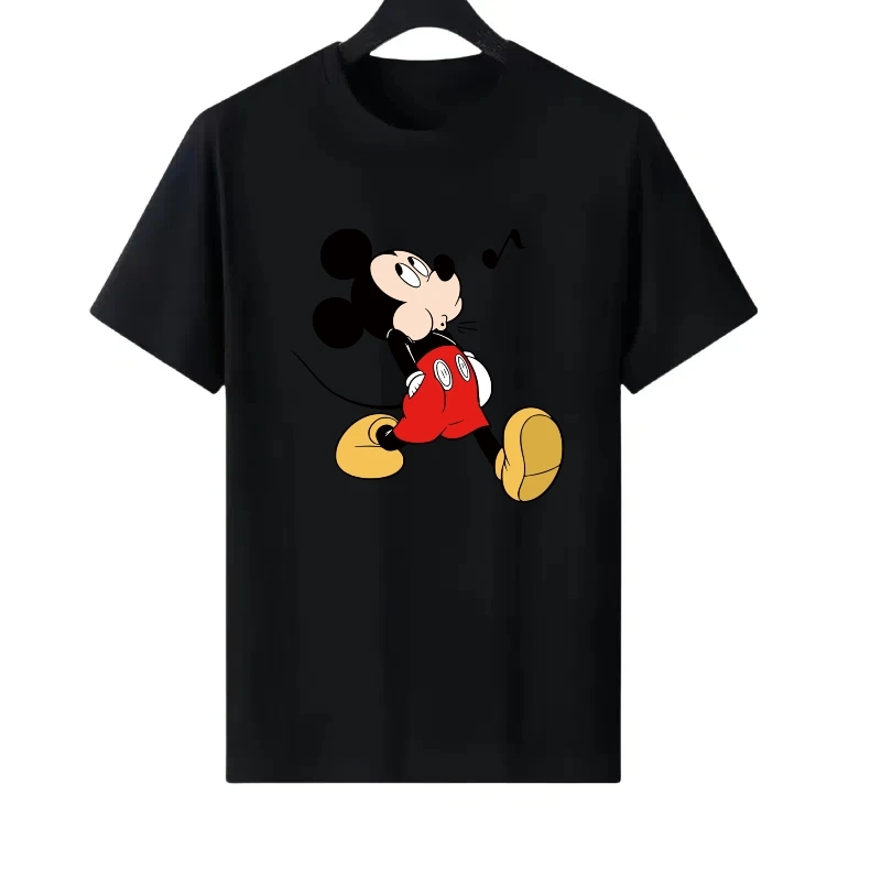

Disney Mickey Mouse Pattern Woman Print Parent-child Clothing Tops Ladies Cheap Casual Y2k Short Sleeves T-Shirt Men Sweatshirts