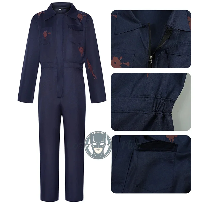 Halloween Michael Myers Cosplay Costume Halloween Jumpsuit Adult Kids Polyester Bodysuit Boys Men Scary Costume Clothes