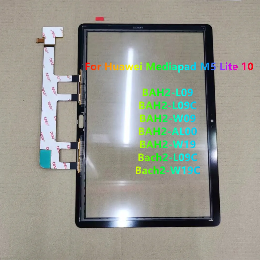 New For Huawei Mediapad M5 Lite 10 BAH2-L09 BAH2-W09 BAH2-L09C AL00 W19 Bach2-L09C W19C Touch Screen Digitizer Panel Front Glass