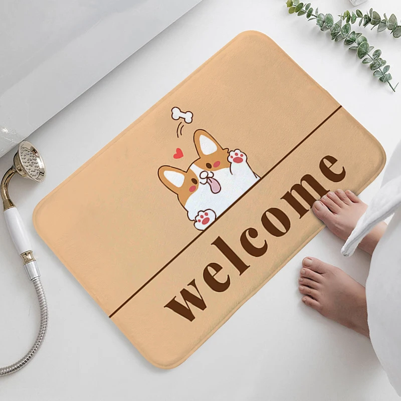 Cute Cat Room Floor Carpet Kitchen Bedroom Rug Hallway Porch Foot Mat Non-slip Slip-resistant Custom Doormat Entrance Door