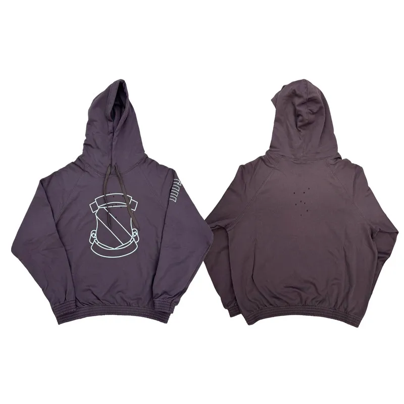 Number Nine aw01 shield emblem hoodie N9 Ripped Shotgun badge