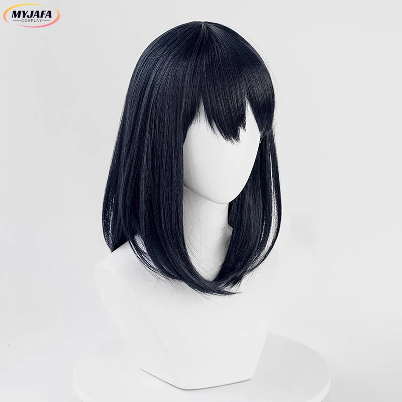 Shimizu-Peruca Cosplay de Anime, Cabelo Longo Azul e Preto, Cabelo Sintético Resistente ao Calor, Perucas de Festa, Boné Peruca Grátis, Unisex