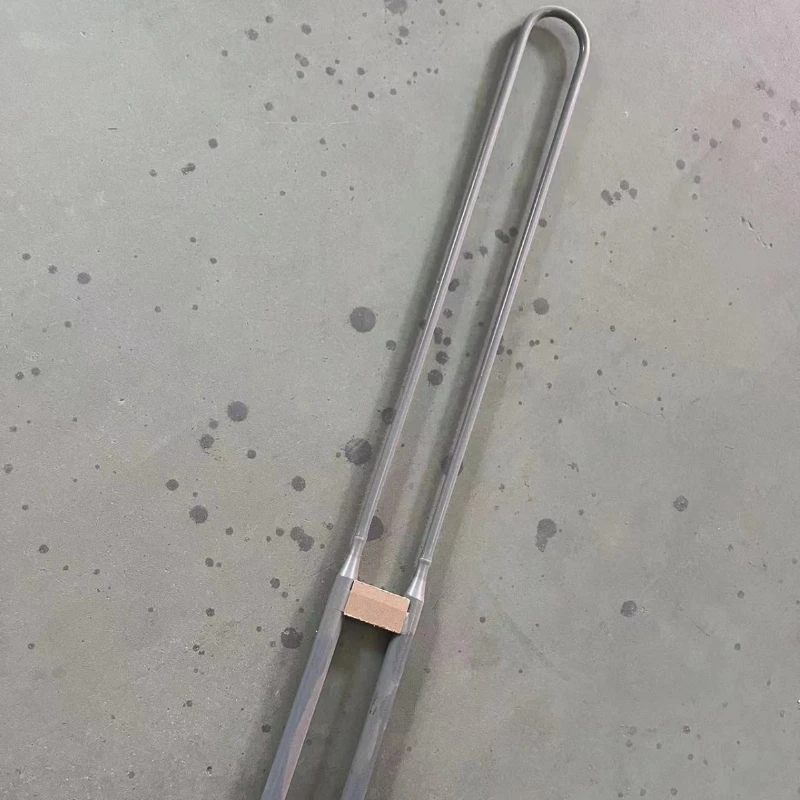 فرن كهربائي بدرجة حرارة عالية تسخين قضيب الموليبدينوم السيليكون الأصلي على شكل حرف U قضيب الموليبدينوم السيليكون للصناعة