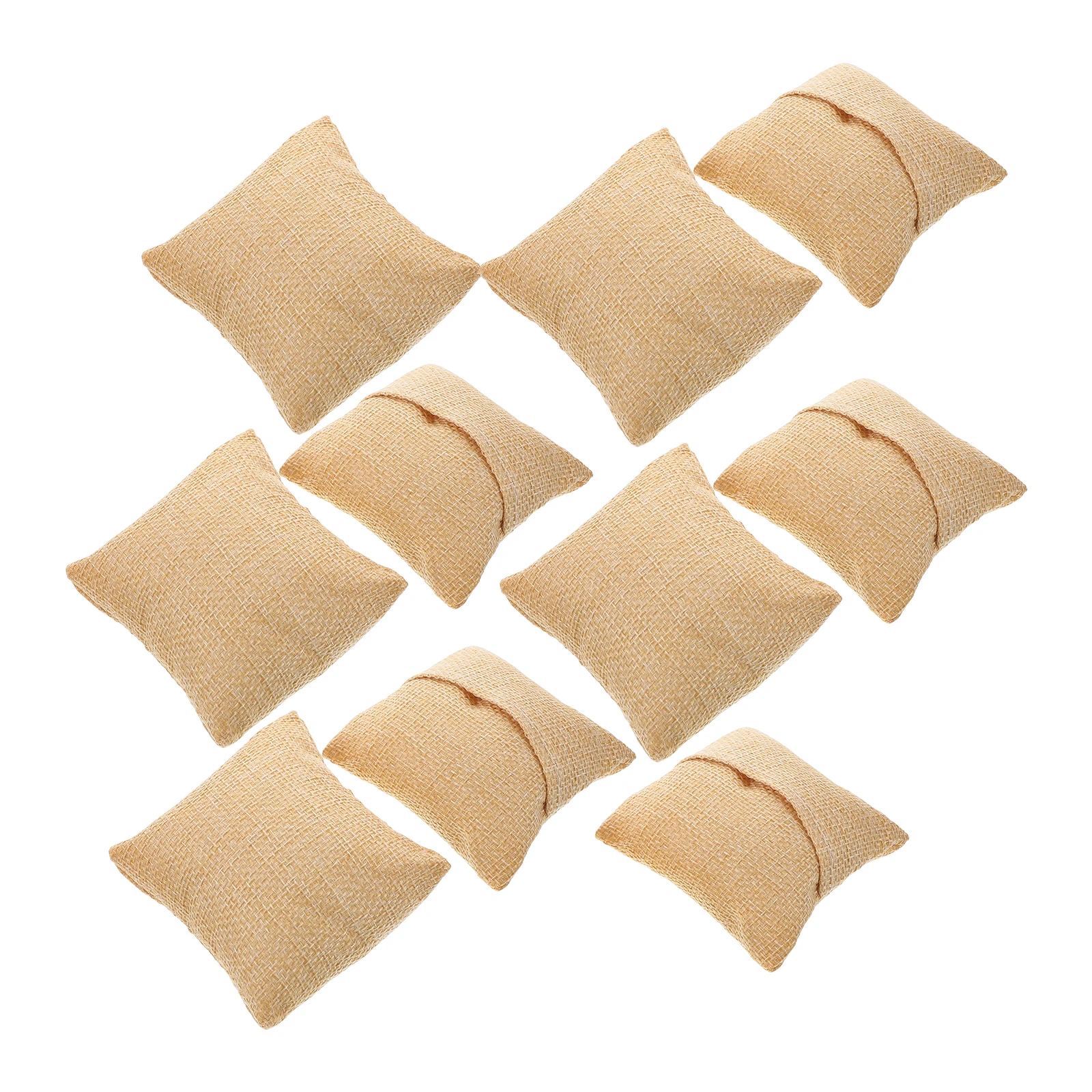 

10pcs Watch Display Pillows Silk Floss Mini Bracelet Holders for Jewelry Retail Vendors Exhibitions Stores Showcases Square