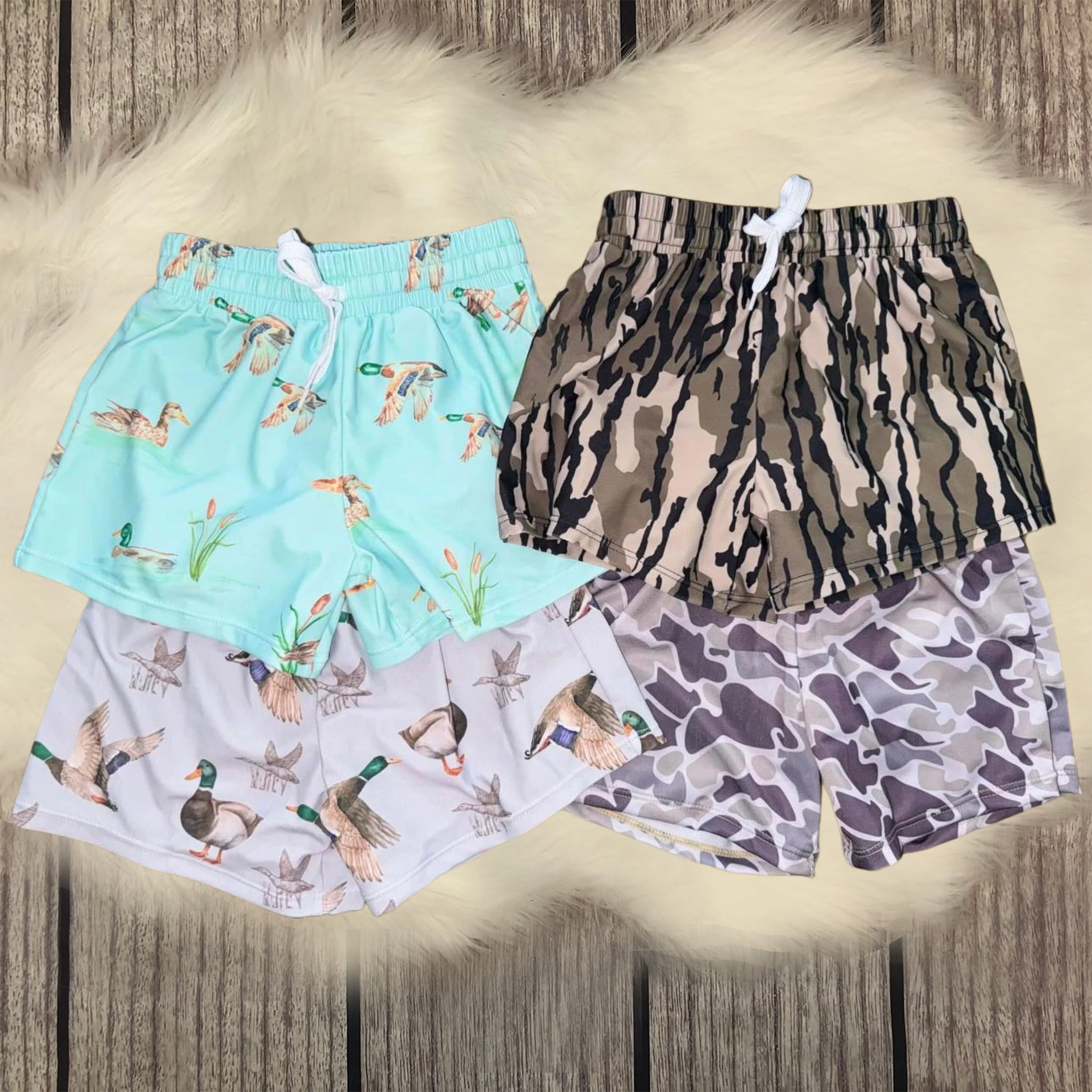 

Wholesale Baby Boy Clothes Summer Camo Mallard Ducks Swimming Trunks Beachwear Toddler Kids Shorts Children Swimwear Clothing