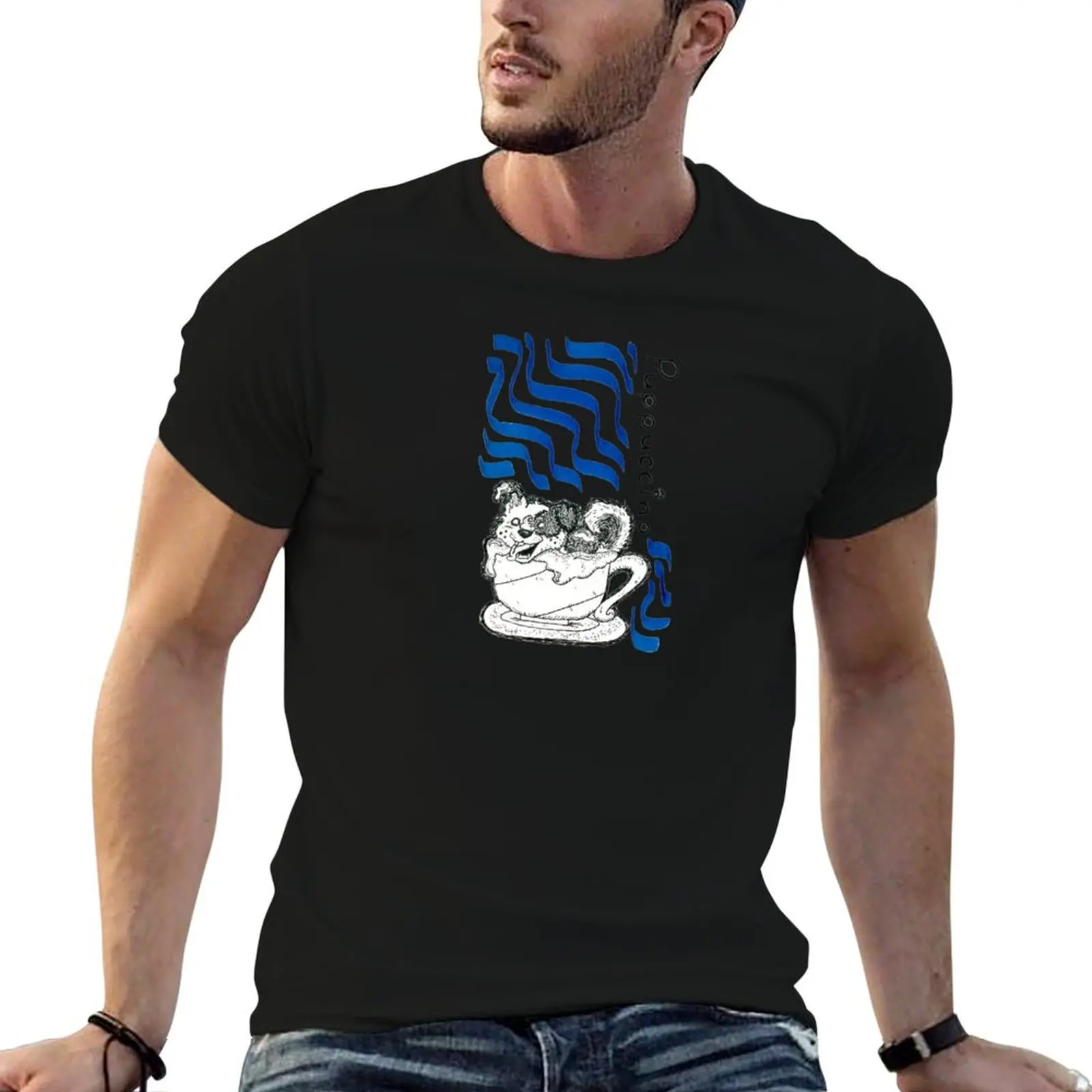 Punimal Café: Puppuccino T-Shirt Festive Simple T-Shirt