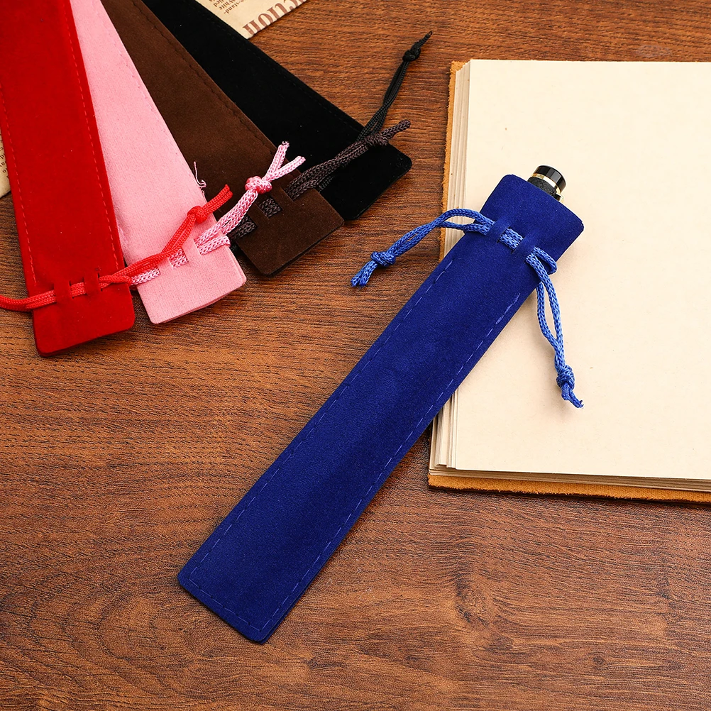 

20 Pcs Packing Bag Pencil Case Travel School Blue Flannel Pouch for Portable Stationery