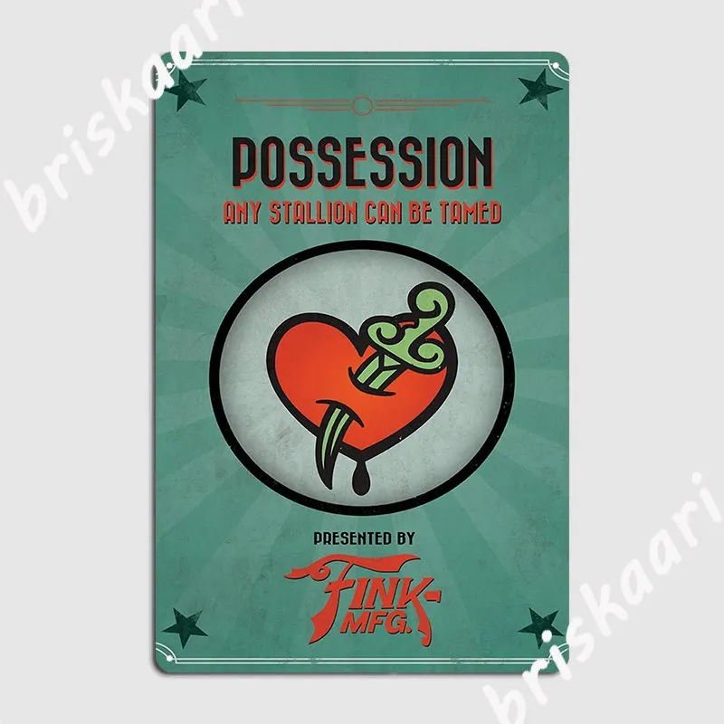 Bioshock Infinite Possession Vigor Poster Metal Plaque Club Bar Classic Club Home Plaques Tin Sign Posters