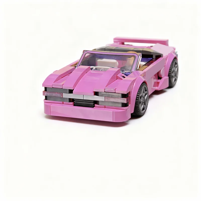

226PCS MOC City Champions Super Car Pink Speedster Model Technology DIY Assembly Building Blocks Display Birthday Gift Building
