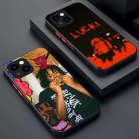 Lucki Rapper WAKE UP LUCK Phone Case Matte Transparent For 16 15 IPhone 12 11 13 Pro Max X XR XS 8 SE Mini Plus Back Cover