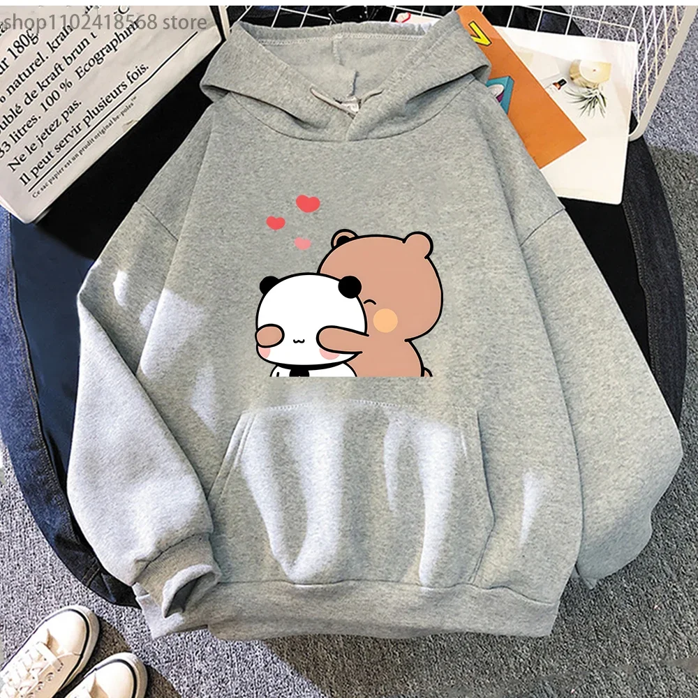 Panda Bear Hoodies Cartoon  Bubu Dudu Graphic Sweatshirt Women Clothes Long Sleeve Pullover Girls Hoodie Men Kawaii Y2k Sudadera