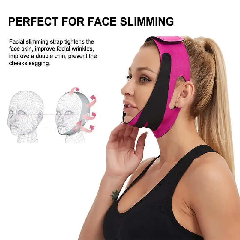 Face Slimming Bandage V Line Face Shaper Women Chin Cheek Lift Up Belt Facial Massage Strap Face Skin Care Beauty Tool