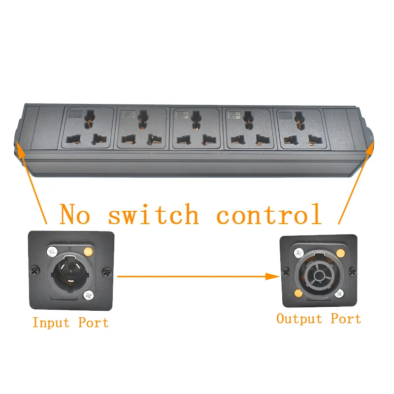 PDU Power strip Waterproof Locking Powercon True Connector NAC3FX-W NAC3MPX port 1-12AC 10A Universal socket