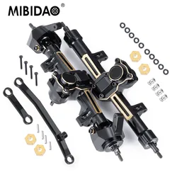 MIBIDAO Brass Weights Extended / Stock Length Front Rear Axle for Axial SCX24 Deadbolt C10 Wrangler Gladiator Bronco 1/24 RC Car