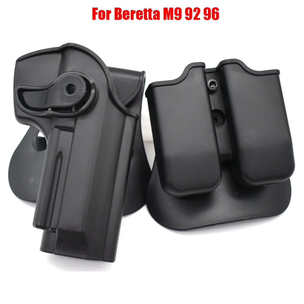 Tactical Pistol Paddle Holster for Beretta M9 Beretta PX4 Strom Gun Holster Magazine Pouch with Adjustable Carrying Angle