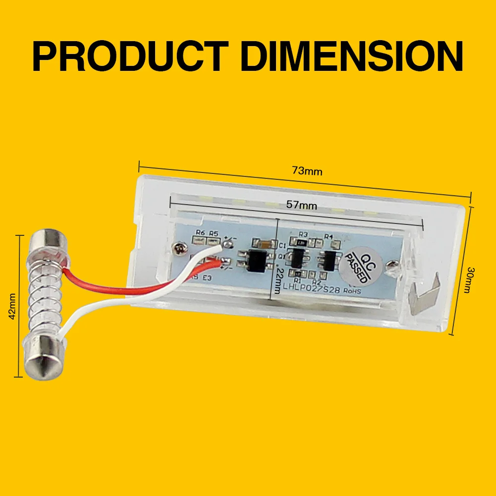 2 قطعة اكسسوارات السيارات لوحة ترخيص مُضاء لسيارات BMW X5 E53 99-06 X3 E83 03-09 سيارة الديكور مصباح خطأ مجاني Canbus الأبيض 6000K #2