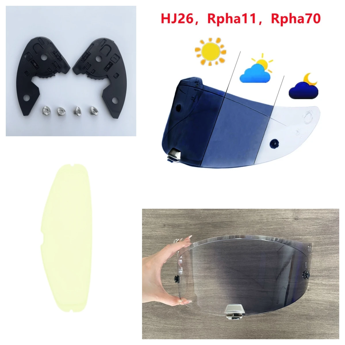 HJ26 Photochromic Helmet Visor For HJC HJ-26 Rpha11 & Rpha70 HJ-26ST VISOR Motorcycle Helmets Lens Windshield Dustproof Glasses