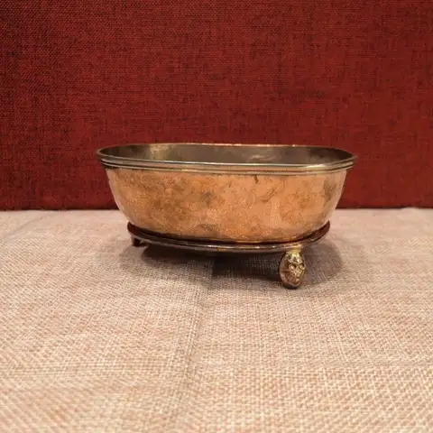 Handcrafted Nepalese Copper Toba Bowl Ornament for Offering in A Tibetan-Style Buddhist Shrine Home Decor