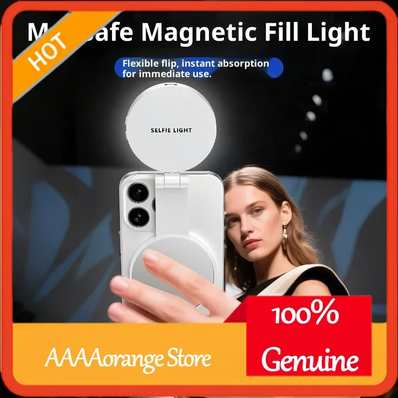 

Магнитная RGB LED-лампа с креплением-клипсой и подставкой для телефона для прямых трансляций, YouTube, селфи, макияжа, фотосъемки, видеосъемки и видеоблогов