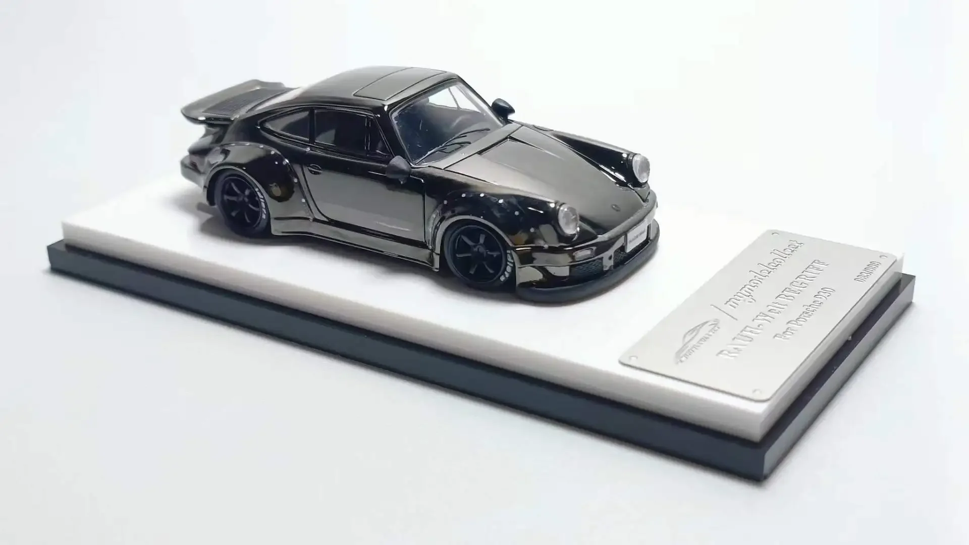 MC 1:64 RWB Duck Tail Chrome Gunmetal Gray Diecast Model Car