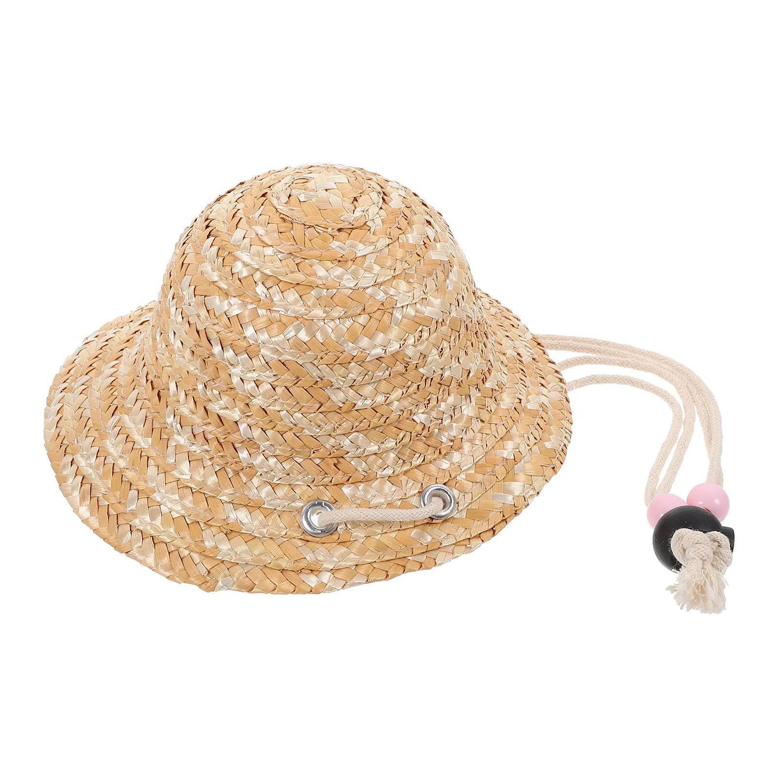 Mini pleciony kapelusz ze słomy, dekoracyjny dodatek do projektów DIY, artykuły imprezowe, mały kapelusz ozdobny, kapelusz do plecenia do domu.