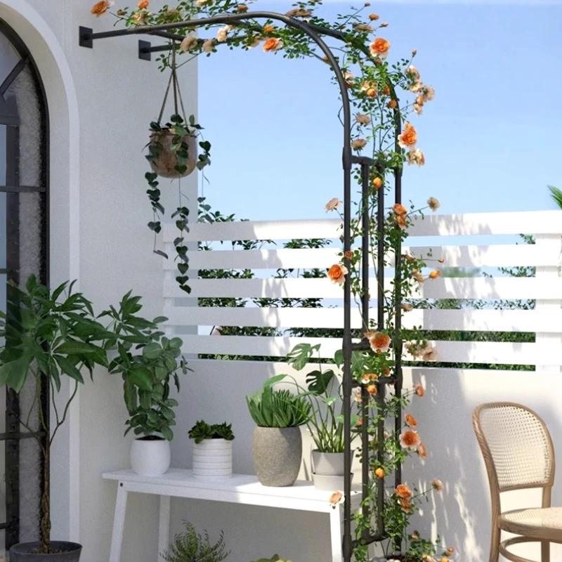 Outdoor Garden Support for Clematis or Roses Durable Grape Vine Holder Half Arch Rack for Climbing Plants Vegetable Grow System