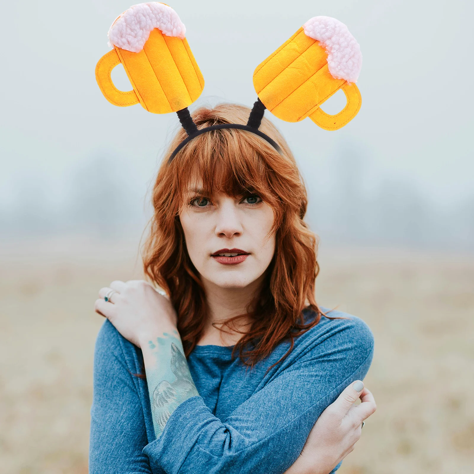 

2 pcs Head Boppers Party Headband Festival Beer Mug Hair Hoops Costume Decorations For Christmas New Year Birthday Celebrations