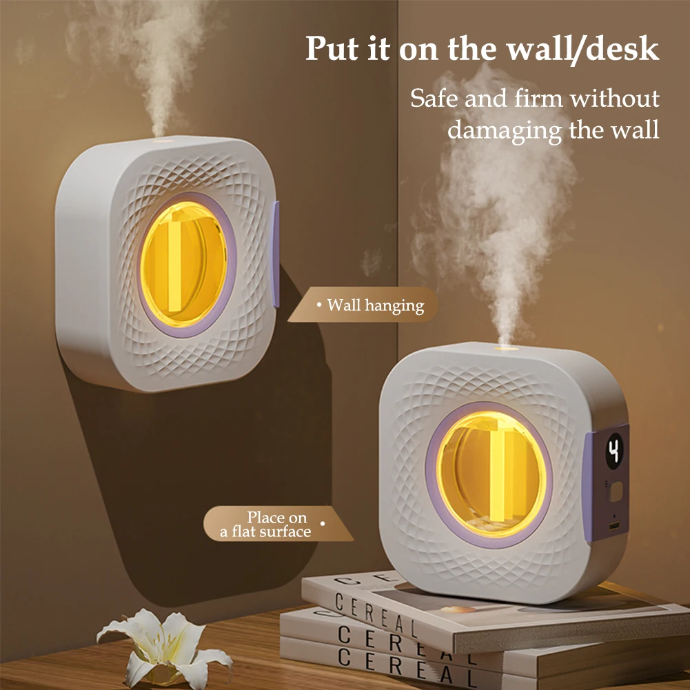 Máquina automática de fragancia, difusor, máquina de aromaterapia, purificador de aire inteligente USB con pantalla LED de iluminación